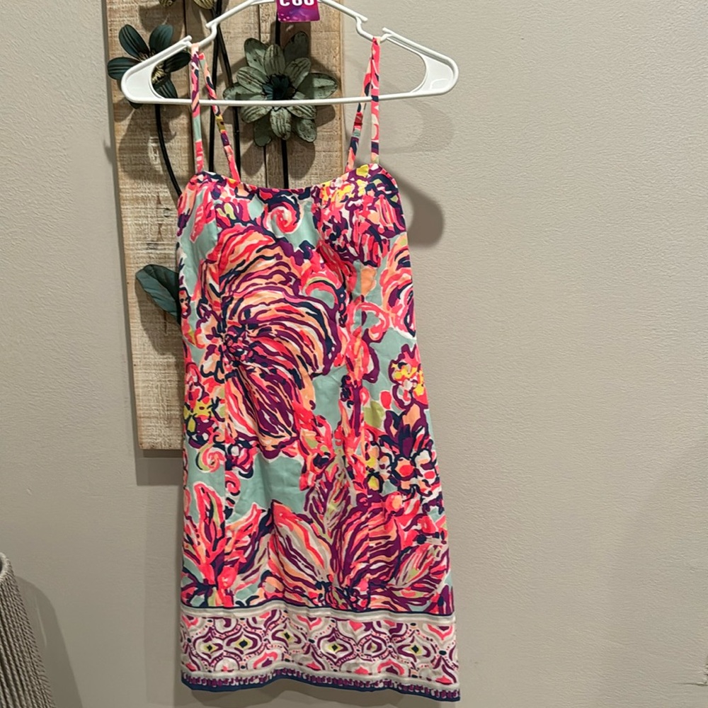 Lilly Pulitzer Sheli Floral Print Dress size 0 pre owned